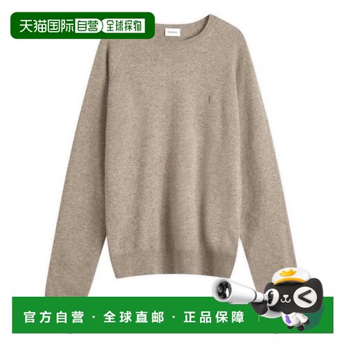 自营Saint Laurent Cassandre Sweater In Cashmere, Size Large