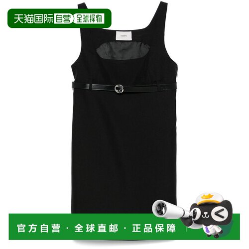 自营coperniMini Dress with Square Neckline - black 美国奥莱