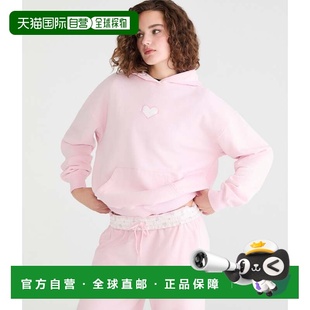 自营Aeropostale Cloud Soft Floral Heart Pullover Hoodie - pi