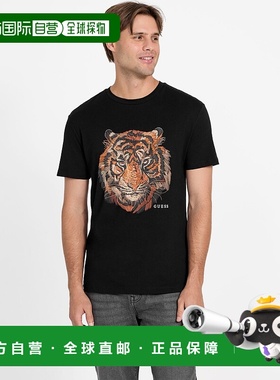 自营 guess生态Arlon老虎T恤-黑色 美国奥莱直发