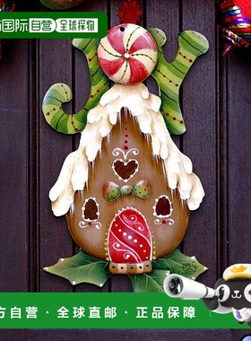 自营 Designocracy Jamie Mills-Price Christmas Joy 姜饼屋门衣