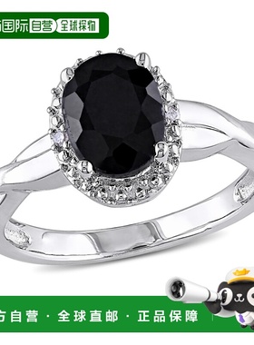 自营 Julianna B朱莉安娜女士戒指黑色蓝宝石交叉时尚简约休闲