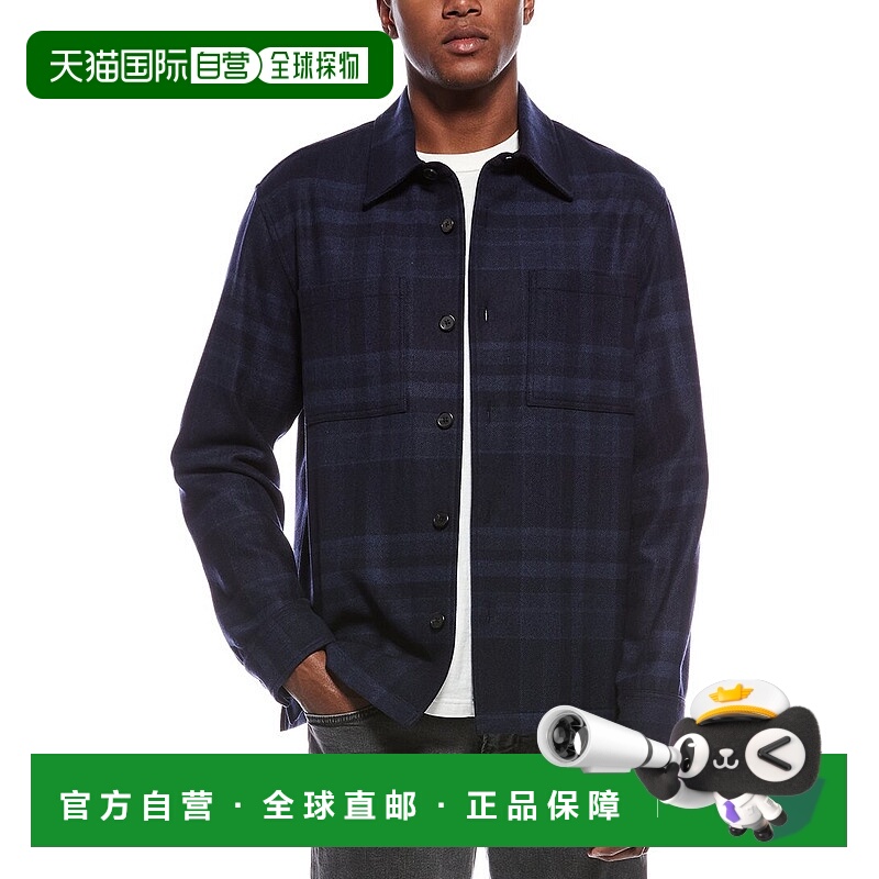 自营theory理论羊毛混纺上衣-蓝色 美国奥莱直发