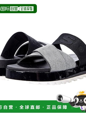 自营 SOREL Roaming Sport Slide女式美国9.5白色黑色交叉带凉鞋Z
