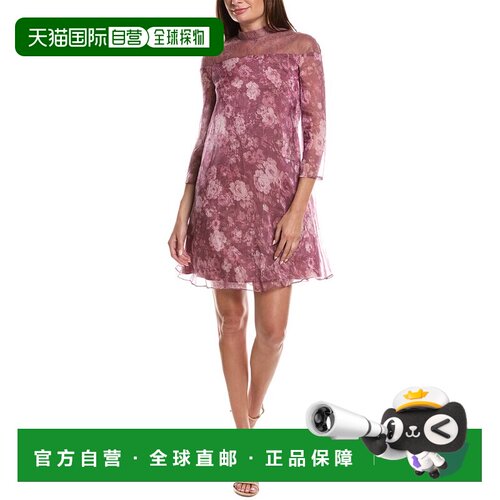 自营Rene Ruiz雪纺带领空中飞人礼服粉红色 美国奥莱直发