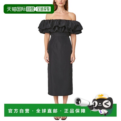 自营RHODE Viola连衣裙-黑色 美国奥莱直发