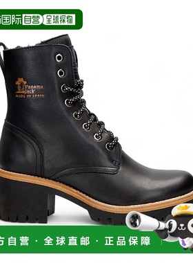 自营 Panama Jacks女式黑色皮革Padma B11靴子-黑色 美国奥莱直发