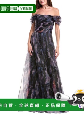 自营 Rene Ruiz露肩硬纱礼服-紫色 连衣裙长裙美国奥莱直发