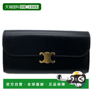 Wallet black 自营Celine Long Pre Owned Fold Leather