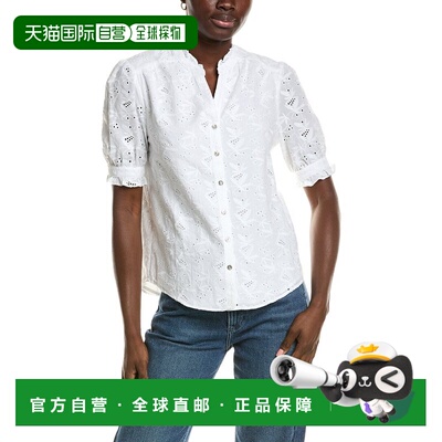 自营Nicole Miller Button Down Blouse - white 美国奥莱直发