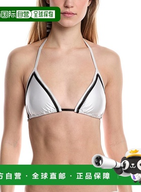 自营 PQ Swim 滚边三角形上衣 - 白色 美国奥莱直发泳衣比基尼