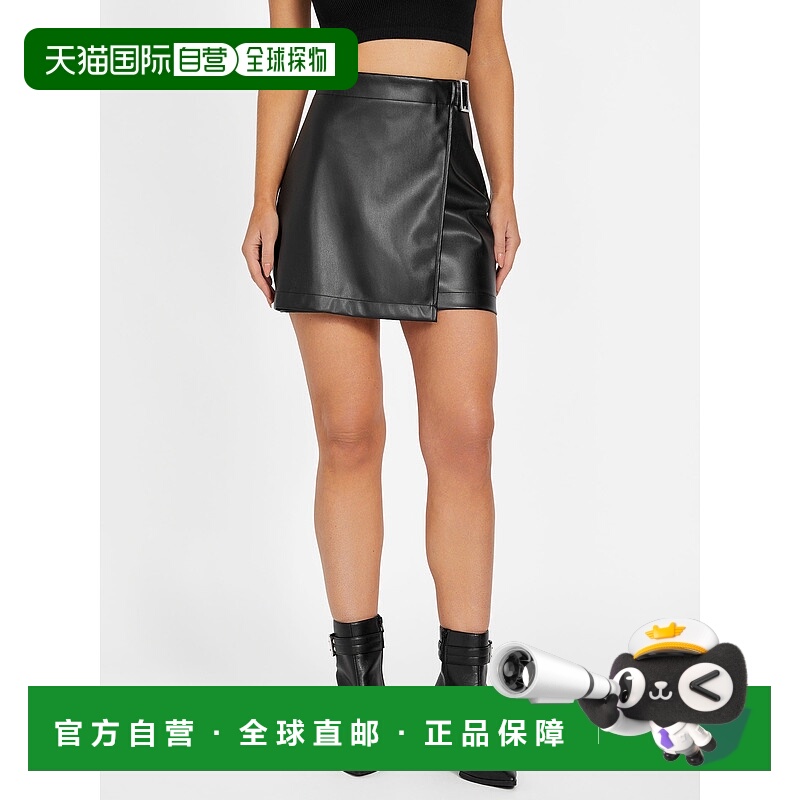 自营guessFederica Faux-Leather Skirt - black 美国奥莱直发