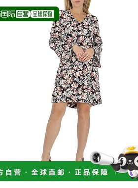 自营 Essentiel Antwerp黑色Rein 3/4袖连衣裙-黑色 美国奥莱直发