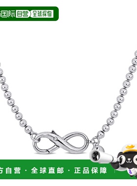 自营 925 纯银 Mimi & Max Infinity Clasp 珠链项链 - 18 英寸 -