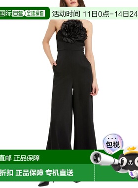自营Mac Duggal Halter Neck Crepe Jumpsuit - black 美国奥莱直