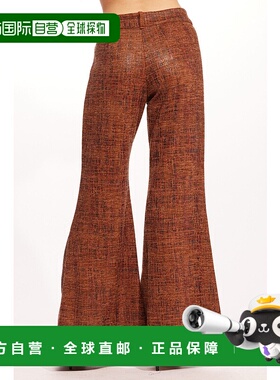 自营 eva franco布鲁克林裤橙色 美国奥莱直发休闲裤喇叭裤西装裤
