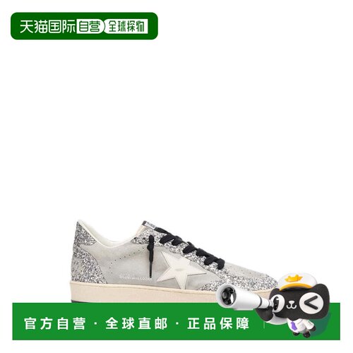 自营golden goose低顶闪光重点明星装饰运动鞋-灰色 美国奥莱直发