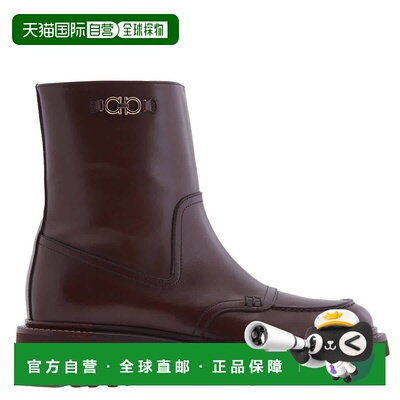 自营salvatore ferragamoFerragamo Oreste Leather Ankle Boots