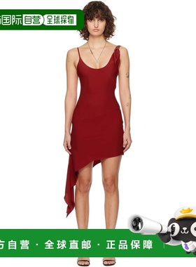 1h可退 香港直邮潮奢 Courreges 女士 红色 Scarf 连衣裙 125CRO5