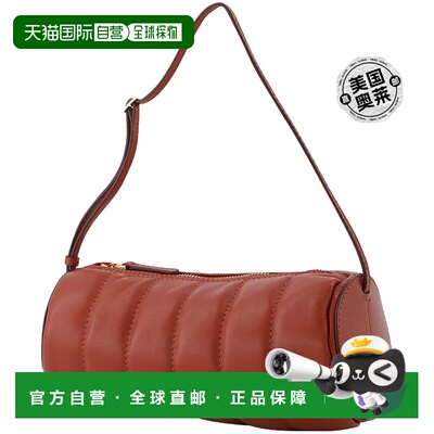 自营manu atelier红色皮革加垫圆筒包 - 红色 【美国奥莱】直发