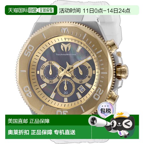 自营TechnoMarine Men's Manta Ocean 49mm Quartz Watch - black