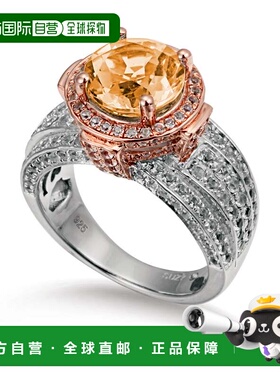 自营Suzy Levian Two-Tone Sterling Silver Round 4.85 cttw Smo