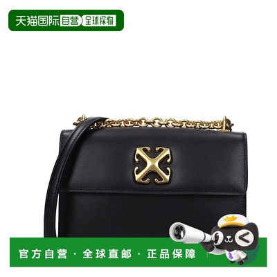 自营 off-whiteOff- Leather Crossbody Women's Bag - black 【