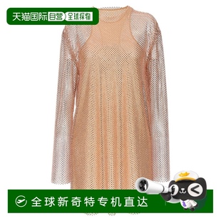 lorenzo serafini水鉆裝 philosophy 飾網(wǎng)眼連衣裙 搭配 自營