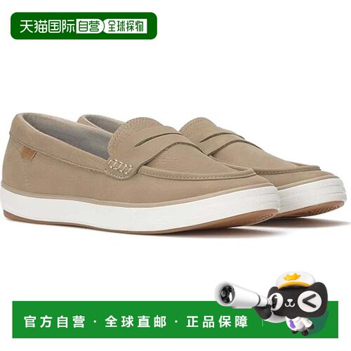 自营Women's Keds Center III Loafer  Taupe Leather Slip On Ca
