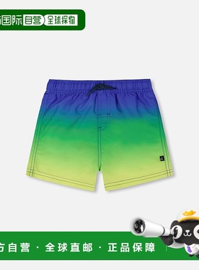 自营 deux par deux蓝色、绿色和黄绿色渐变色泳裤 - 蓝色、绿色