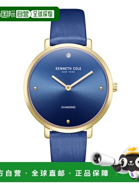 自营Kenneth Cole Women's Classic 34mm Quartz Watch - blue 美