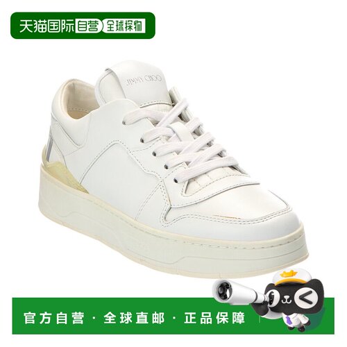 自营Jimmy Choo Florent/F皮革运动鞋-白色 美国奥莱直发
