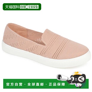 自营Journee Collection女式Meika圆头拖鞋运动鞋-粉红色 美国奥