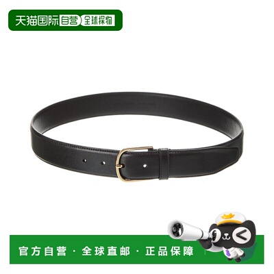 自营TOTEME Leather Belt - black 美国奥莱直发皮带