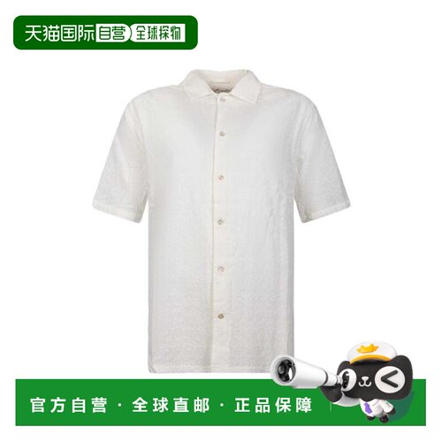 自营mc2 saint barth米白色Americane短袖衬衫-白色 美国奥莱直发