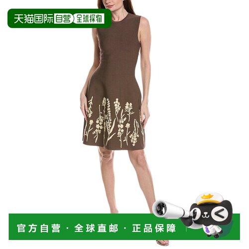 自营Lela Rose Penelope Dress - brown 美国奥莱直发连衣裙吊带