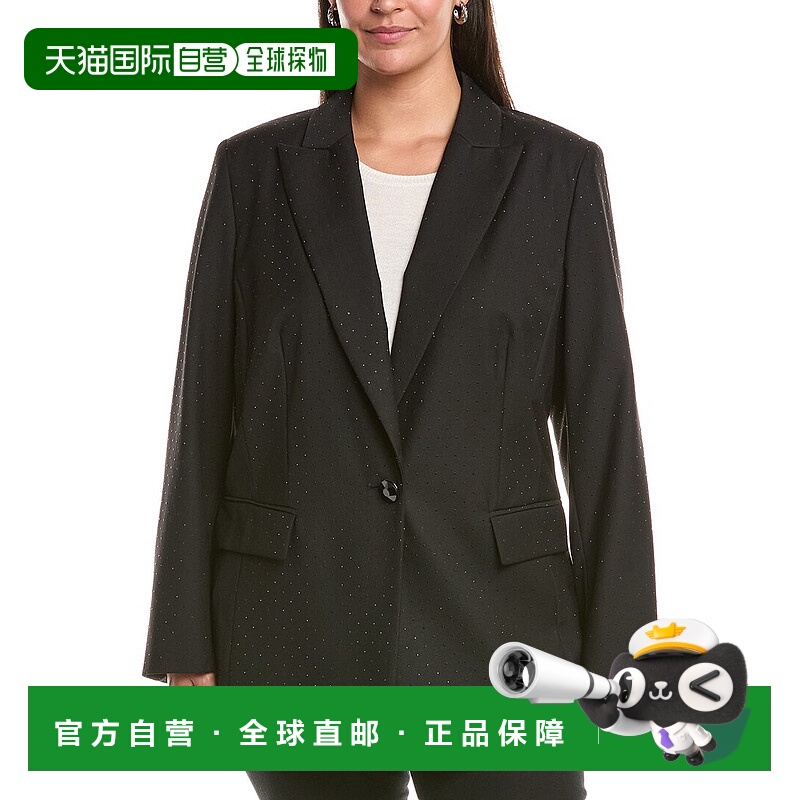 自营Marina Rinaldi Plus Genzana运动夹克-黑色 美国奥莱直发