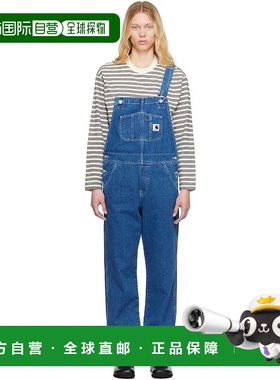 1h可退 香港直邮潮奢 CARHARTT WIP 女士 蓝色 Bib Straight 牛仔