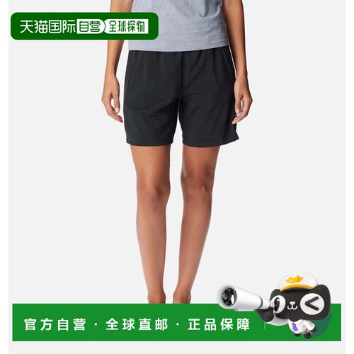 自营Columbia Anytime Flex短裤女士黑色弹力松紧腰GBO3360-黑色