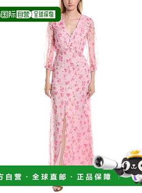 自营 rene ruiz雷内 鲁伊斯透明硬纱礼服-粉红色 美国奥莱直发