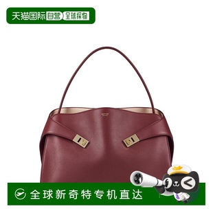 勃艮第 自营 带金色五金件 salvatore 美 ferragamo勃艮第结构袋