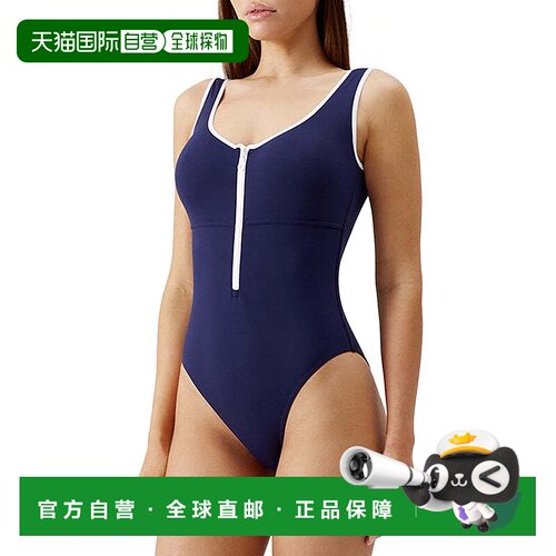 自营 Melissa Odabash Bellino海军蓝连体泳衣 美国奥莱直发