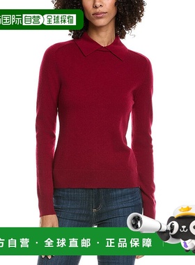 自营InCashmere Collared Cashmere Sweater - red 美国奥莱直发