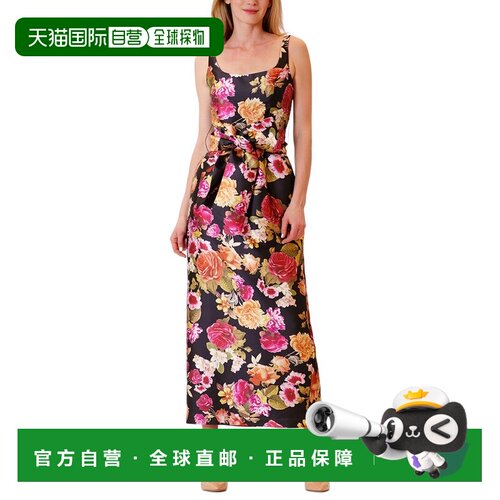 自营Julia Jordan Mikado连衣裙-黑色多 吊带长裙美国奥莱直发