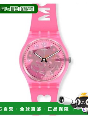 自营Swatch Women's Classic Pink Round 34mm - pink 美国奥莱直