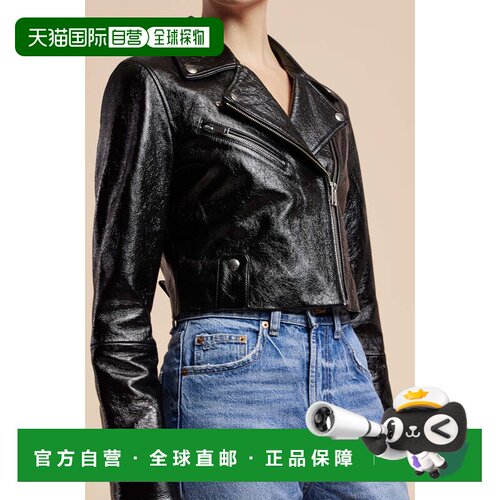 自营rebecca taylor专利Moto夹克-黑色 美国奥莱直发