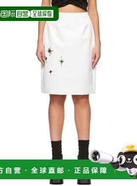 1h可退 【美国直邮】We11done|白色亮片中长裙