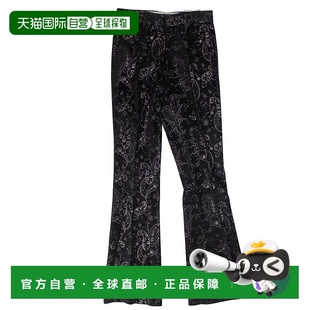 黑色 天鹅绒闪光喇叭裤 美国奥莱直 Paisley 自营Amiri