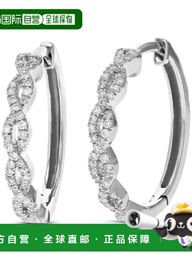 自营vir jewels1/8 cttw Lab Grown Diamond Hoops Earrings in S