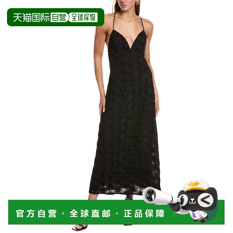自营endless rose无尽玫瑰蕾丝意大利面条皮带长裙-黑色 美国奥莱